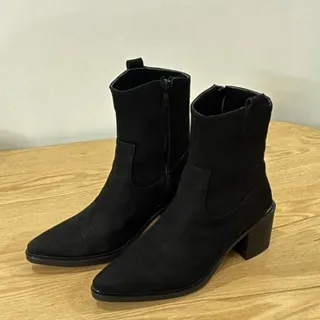 نیم بوت پاشنه بلند جیر