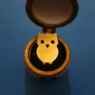 انگشتر برنجی طرح جغد