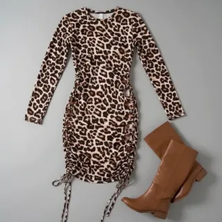 پیراهن پلنگی زنانه بندی