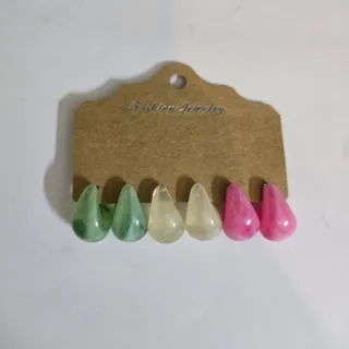 گوشواره رنگی پک سه جفت