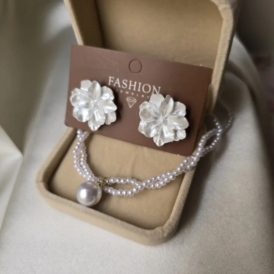 نیم ست گل و مروارید