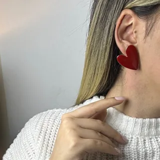 گوشواره قلب قرمز