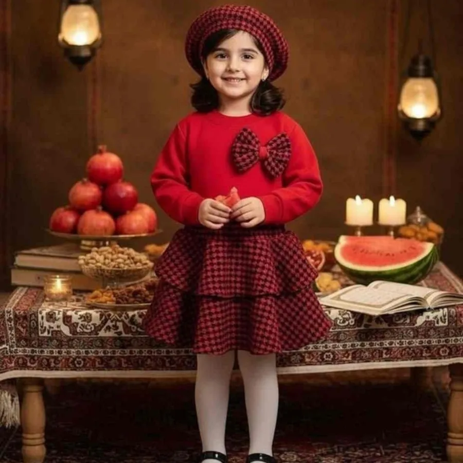 لباس یلدایی قرمز