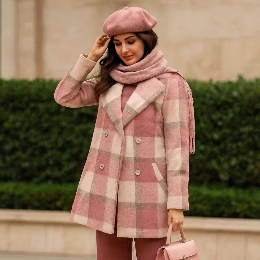 کت چهارخانه زنانه