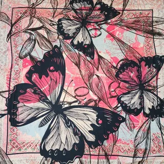 روسری قواره بزرگ پروانه