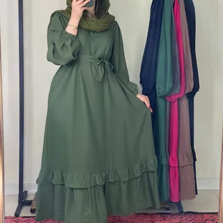 پیراهن بلند پایین چین