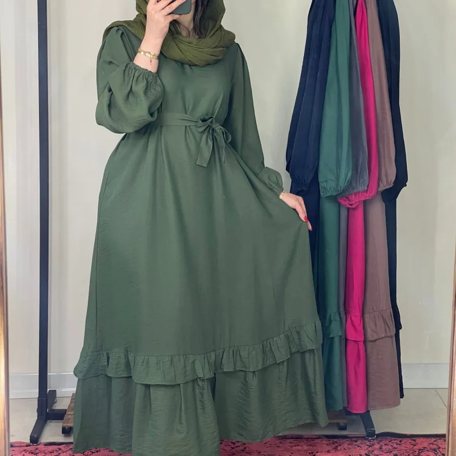 پیراهن بلند پایین چین