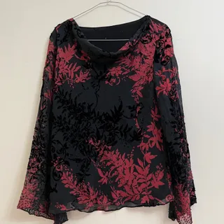 بلوز مجلسی مشکی و زرشکی