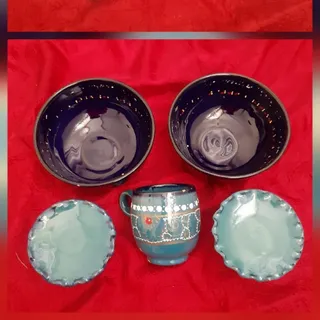 5 قطعه ظرف سفالی