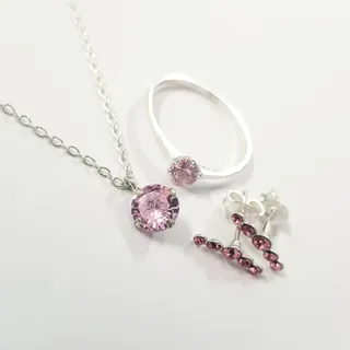 ست نقره 925 سنگ زیرکنیا