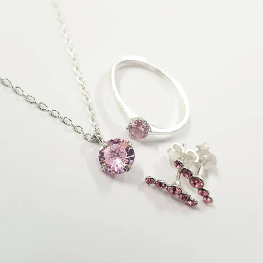 ست نقره 925 سنگ زیرکنیا