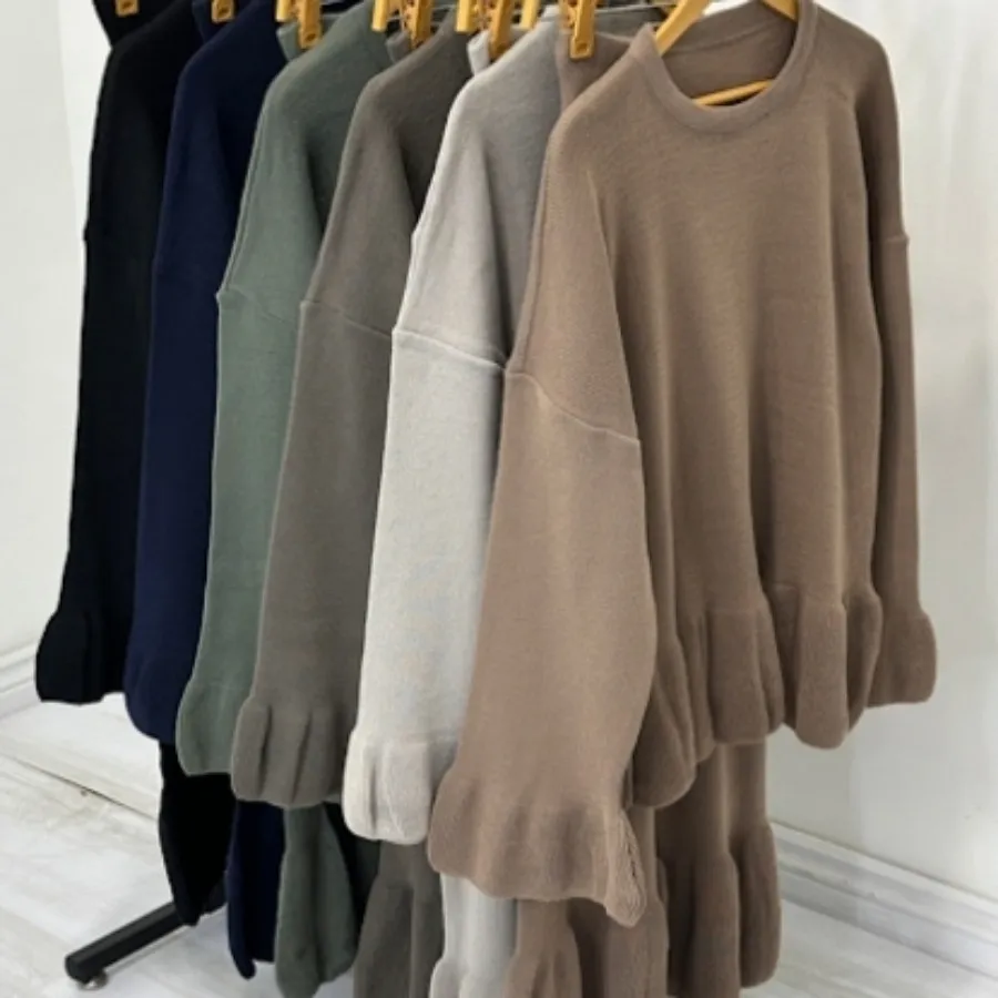 ست بلوز شلوار بافت مشکی