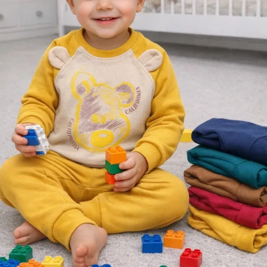 بلوز شلوار کبریتی خرس نقا