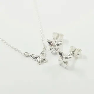 گردنبند گوشواره نقره 925