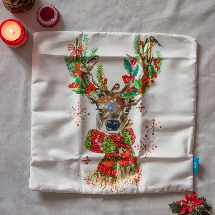 کاور کوسن مخمل گوزن ترک