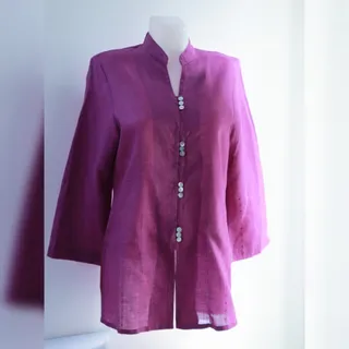 شومیز لینن بنفش