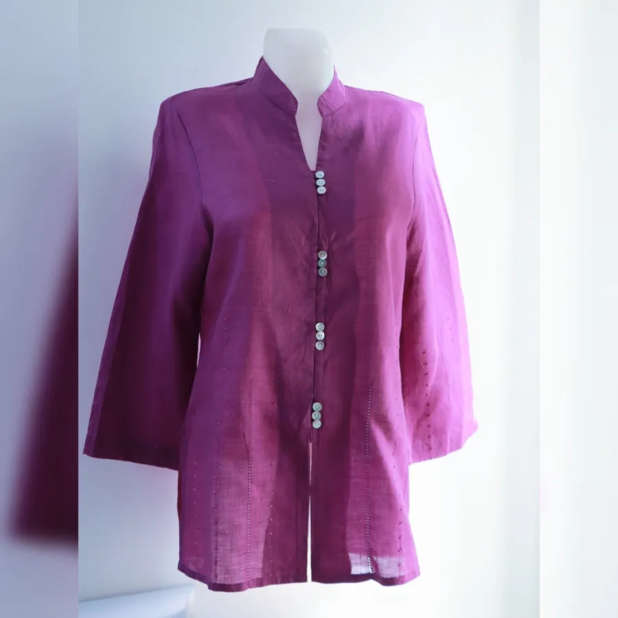 شومیز لینن بنفش