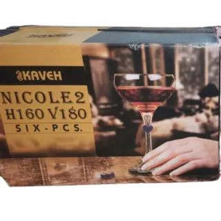 ست جام بلوری پایه دار