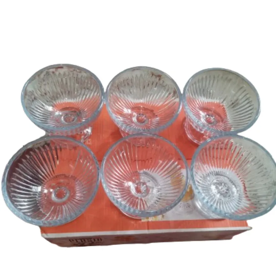 ست 6تایی بستنی خوری بلوری