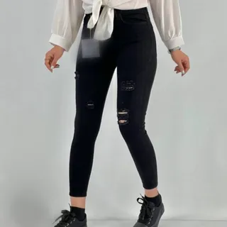 شلوارجین اسکینی زاپدار