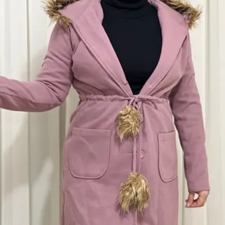 کت کلاه خز دار