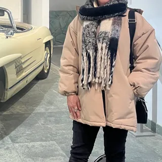 شال+کاپشن+کیف برند پرادا