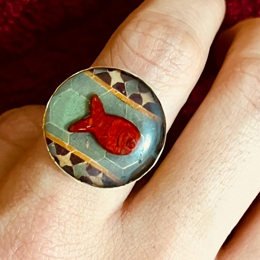 انگشتر حوض و ماهی