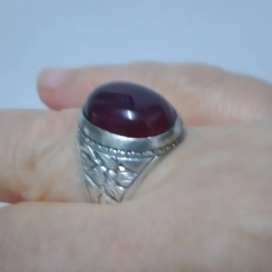 انگشتر عقیق یمنی نقره