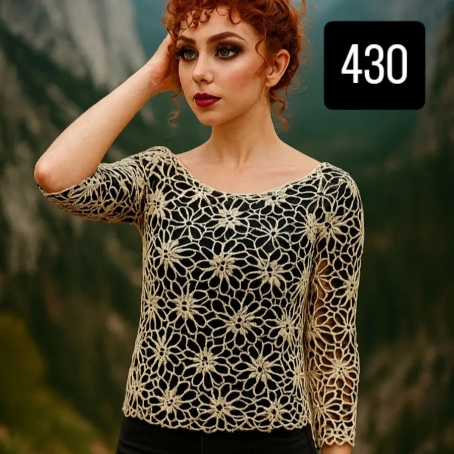 بلوز زنانه گیپور کد: 430