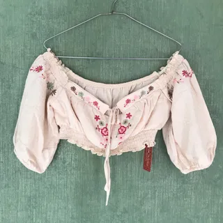 بلوز کراپ گلدوزی