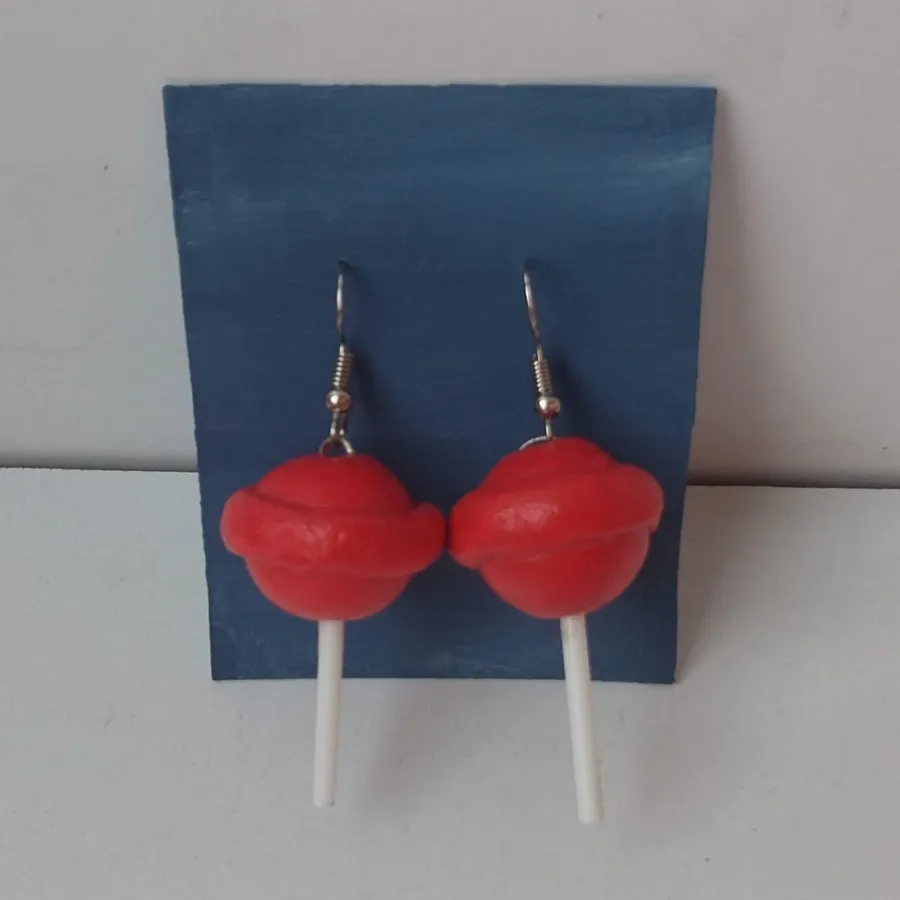 گوشواره آبنبات چوبی