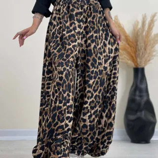 شلوار دامنی پلنگی