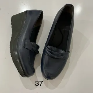 کفش چرم طبی سرمه ای 37