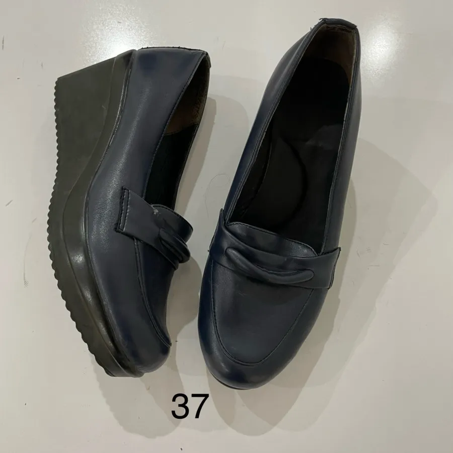 کفش چرم طبی سرمه ای 37