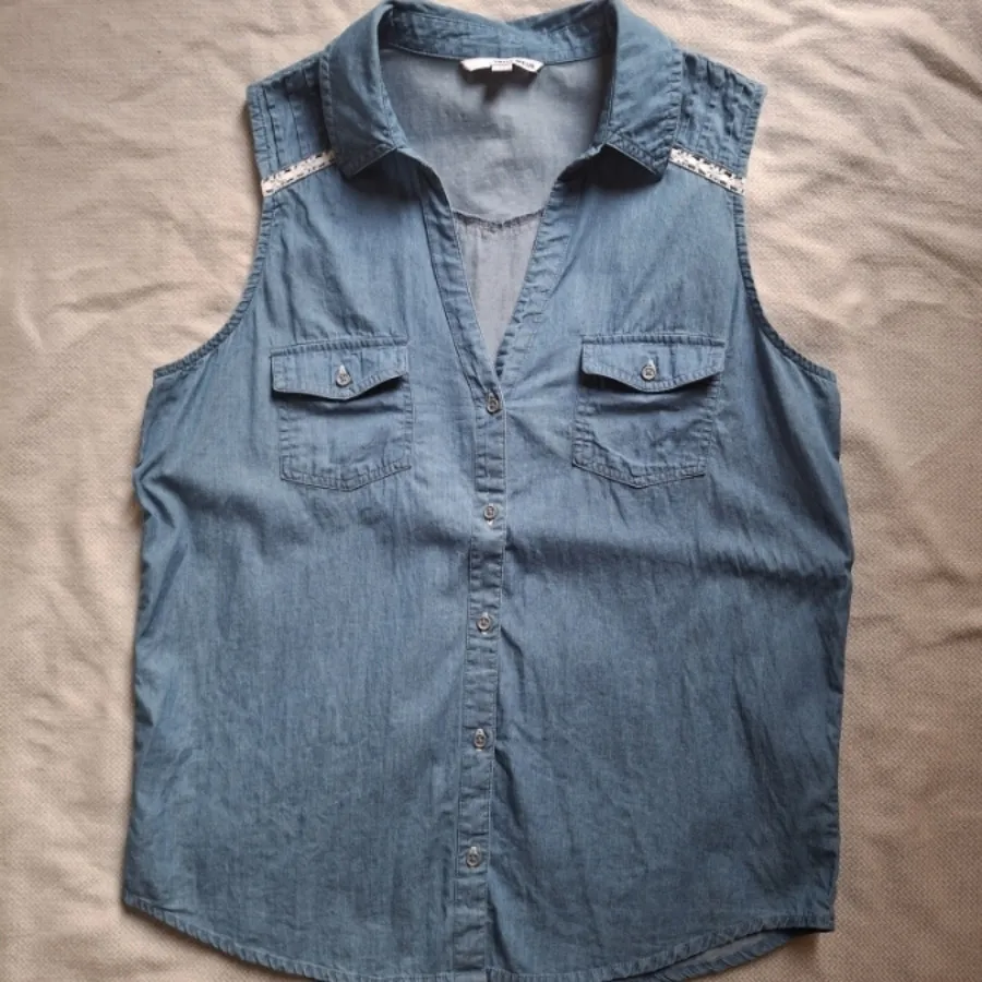 شومیز جین بدون آستین