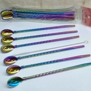 نی قاشق دار هفت رنگ