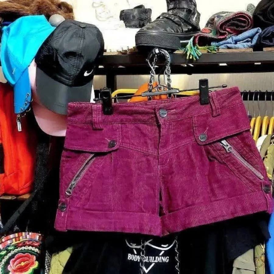 شورتک مخمل کبریتی