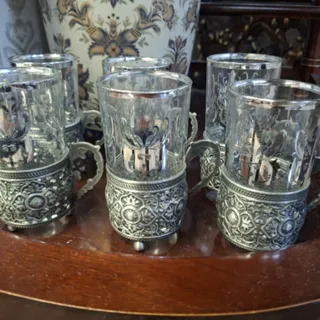 استکان پیوتر 6 عددی