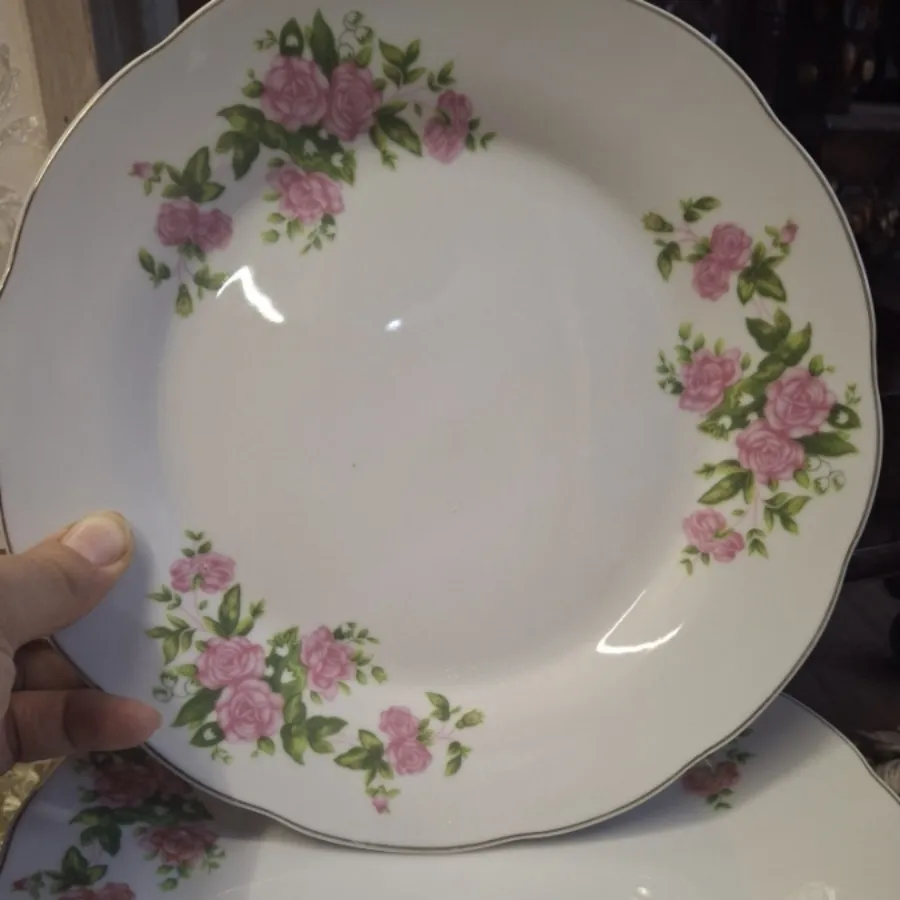 12 عدد بشقاب پلو گل سرخی