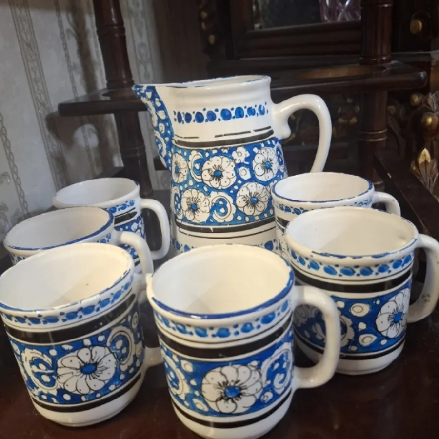 پارچ و لیوان قدیمی سرامیک