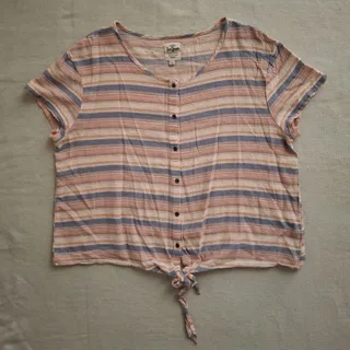 تیشرت دکمه دار گره ای