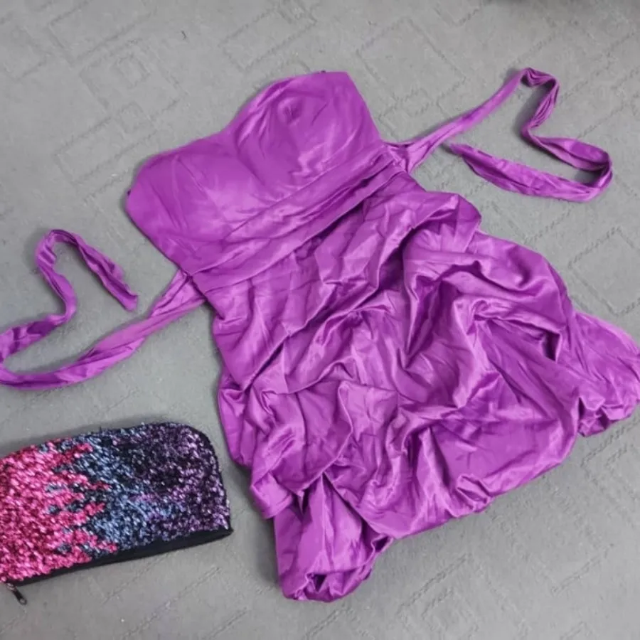 پیراهن ساتن دکلته