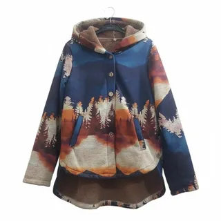 کاپشن خز دار آبرنگی