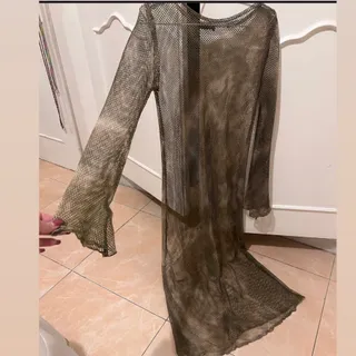 پیراهن بلند توری کاملا کش