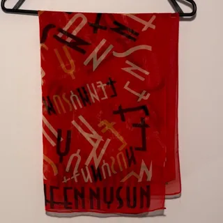 شال حریر قرمز ترک