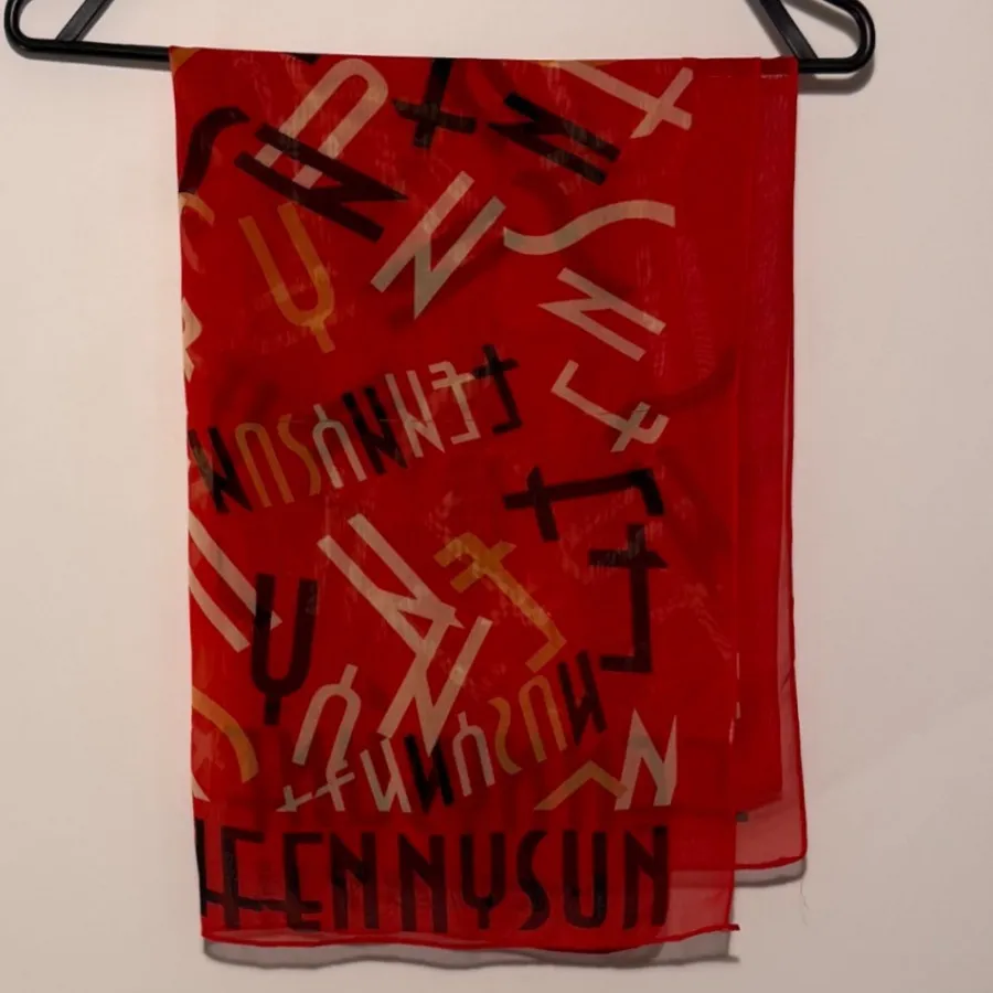 شال حریر قرمز ترک