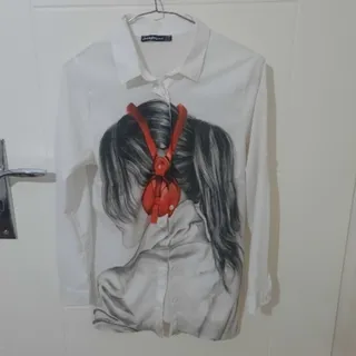 شومیز سفید حریر