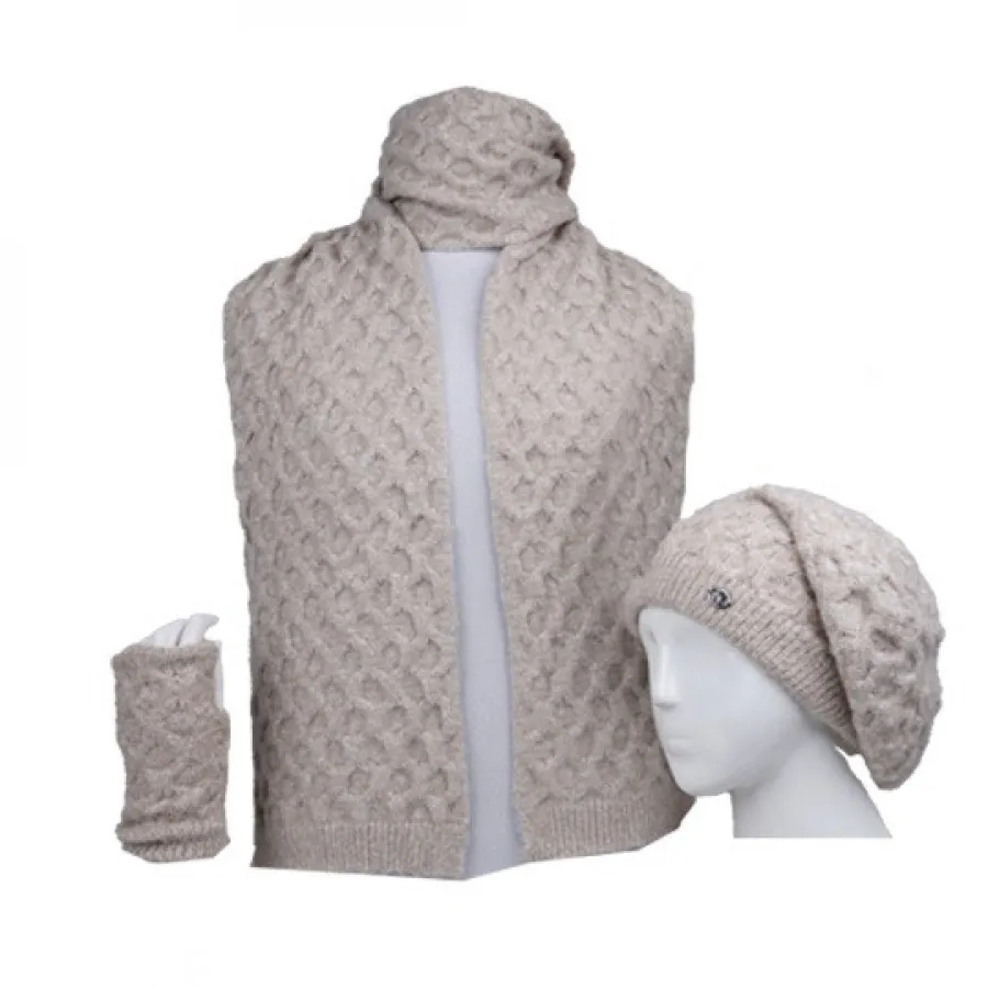 ست کلاه شال دستکش تارتن