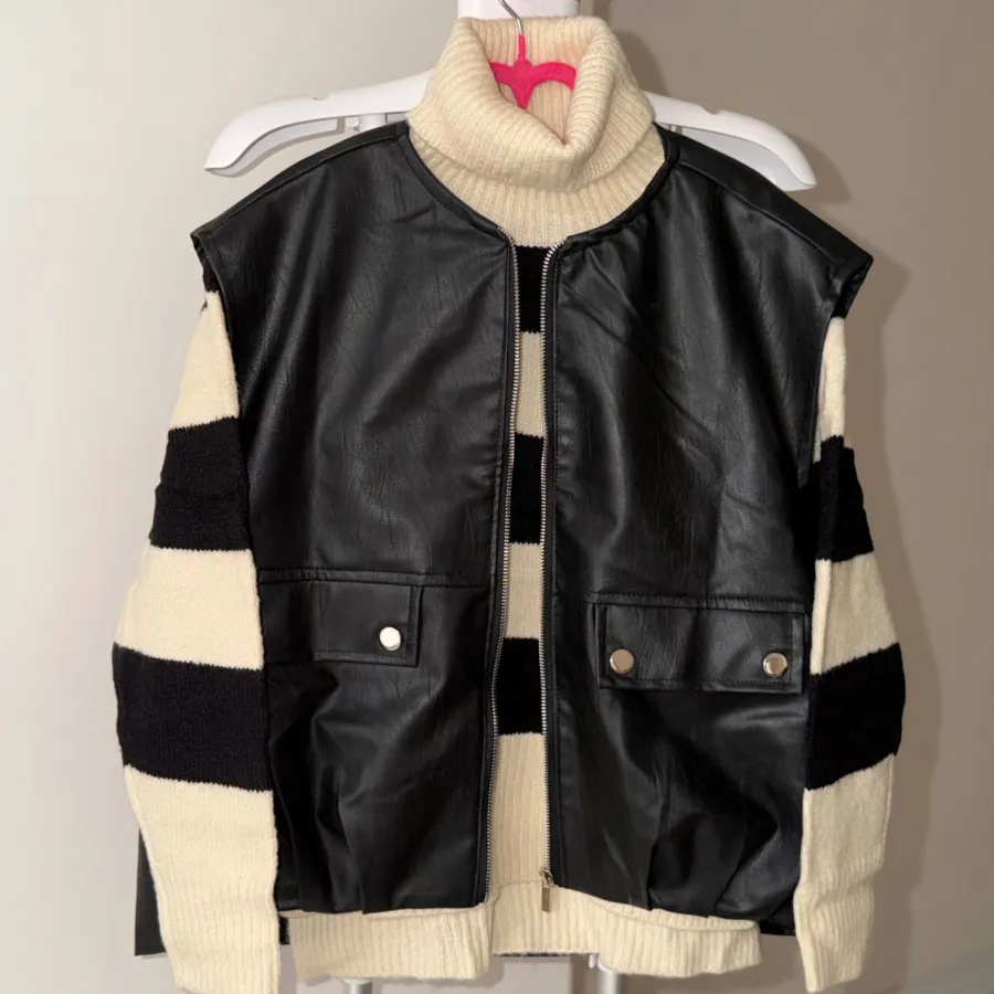 وست چرمو بافت یقه اسکی