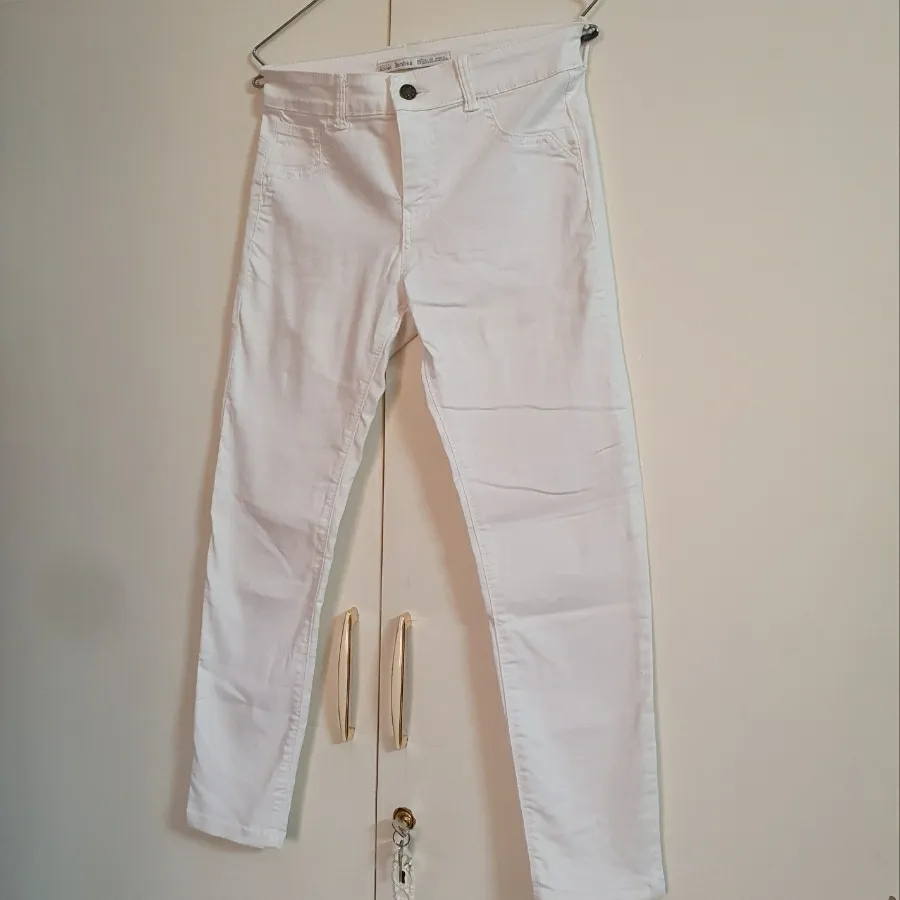 شلوار کتان  سفید عین نو